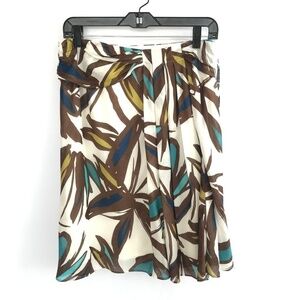 Nine West Brown/White/Blue Abstract Skirt.NWT
